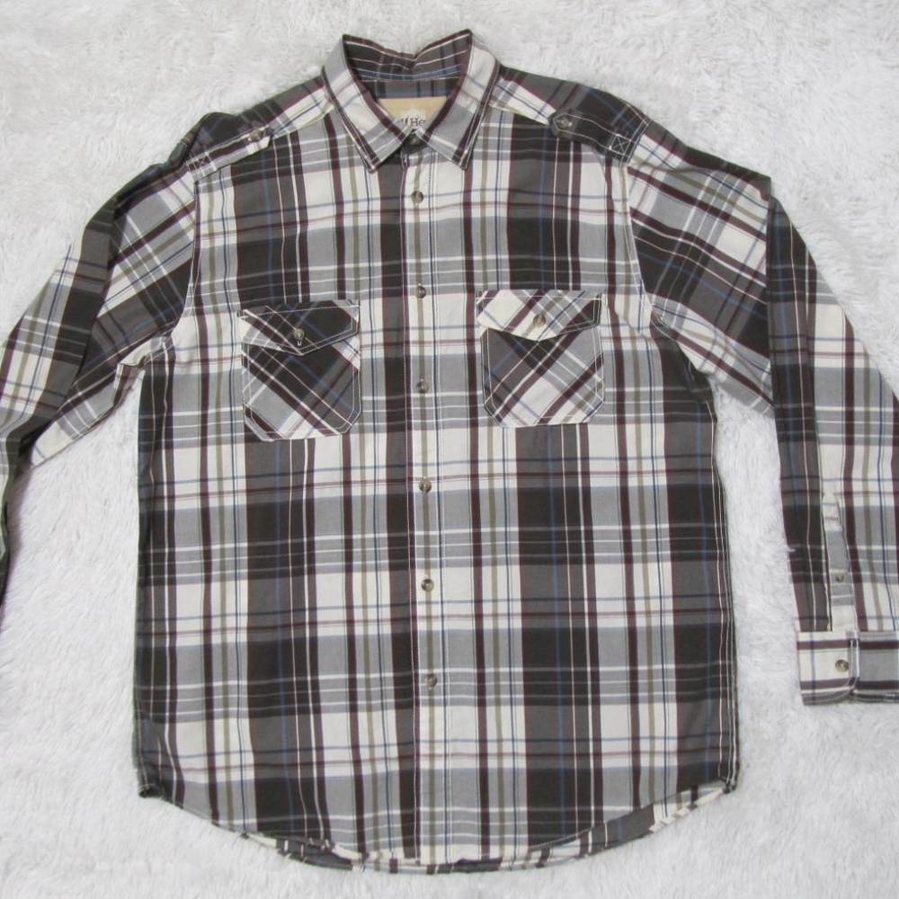 Ruff Hewn Long Sleeve Button Up Size Large